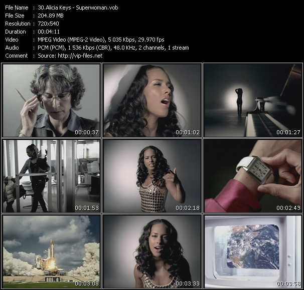 Alicia Keys video ”Superwoman” from dvd ”Hot Video October 2008”