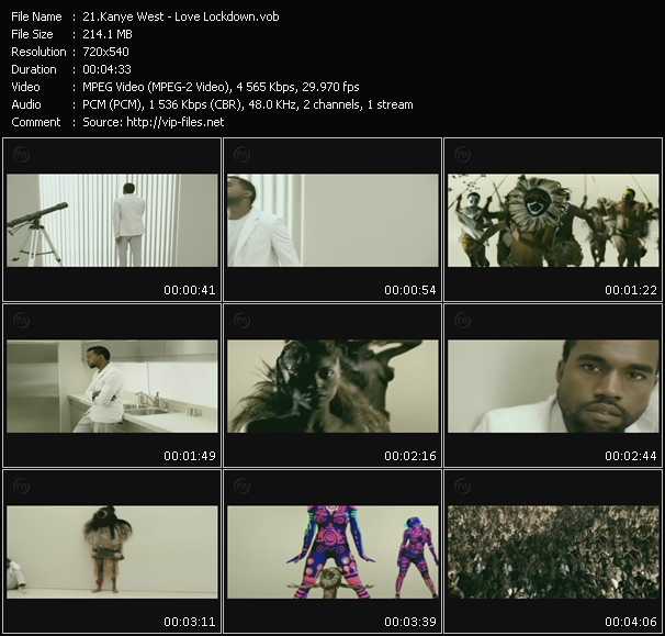 Kanye West video ”Love Lockdown” from dvd ”Hot Video December 2008”