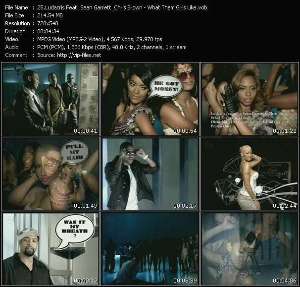 Ludacris Feat. Sean Garrett And Chris Brown video ”What Them Girls Like” from dvd ”Hot Video December 2008”