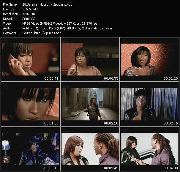 Jennifer Hudson video ”Spotlight” from dvd ”Hot Video December 2008”