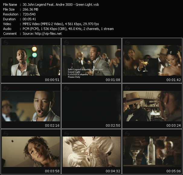 John Legend Feat. Andre 3000 video ”Green Light” from dvd ”Hot Video December 2008”