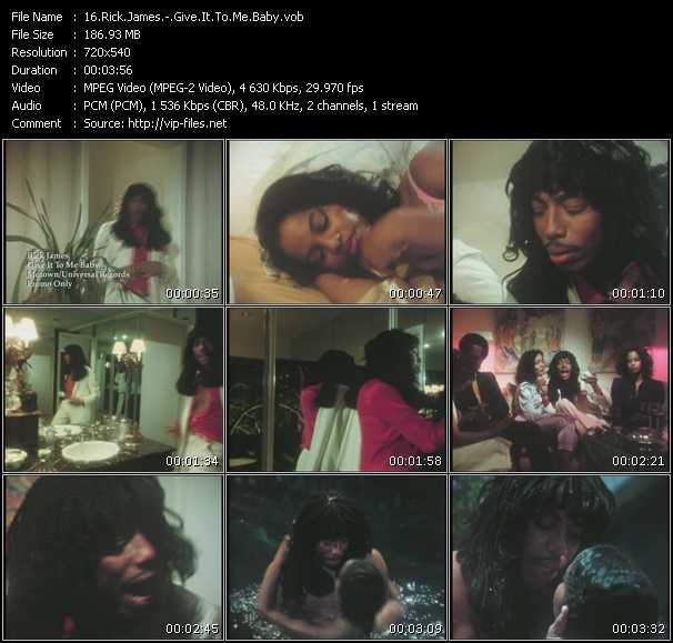 Rick James video ”Give It To Me Baby” from dvd ”Old Skool Vol.2”