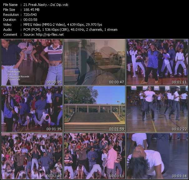 Freak Nasty video ”Da' Dip” from dvd ”Old Skool Vol.2”