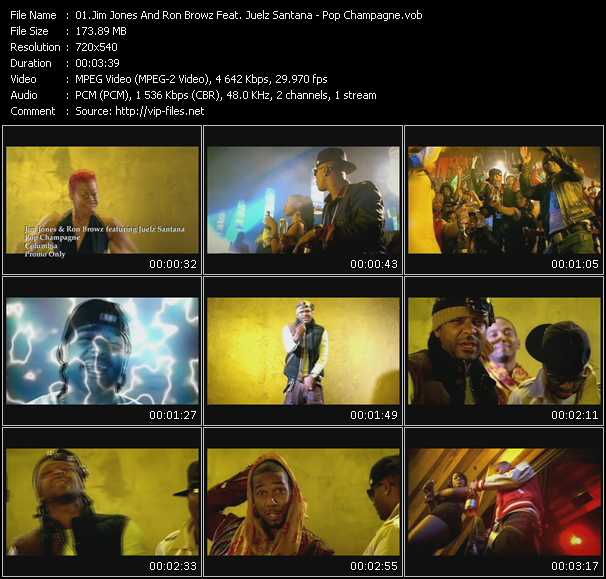 Jim Jones And Ron Browz Feat. Juelz Santana video ”Pop Champagne” from dvd ”Urban Video January 2009”