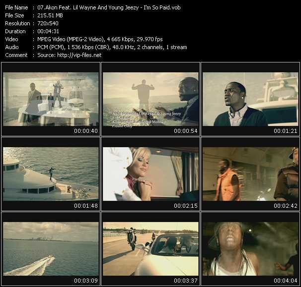Akon Feat. Lil' Wayne And Young Jeezy video ”I'm So Paid” from dvd ”Urban Video January 2009”