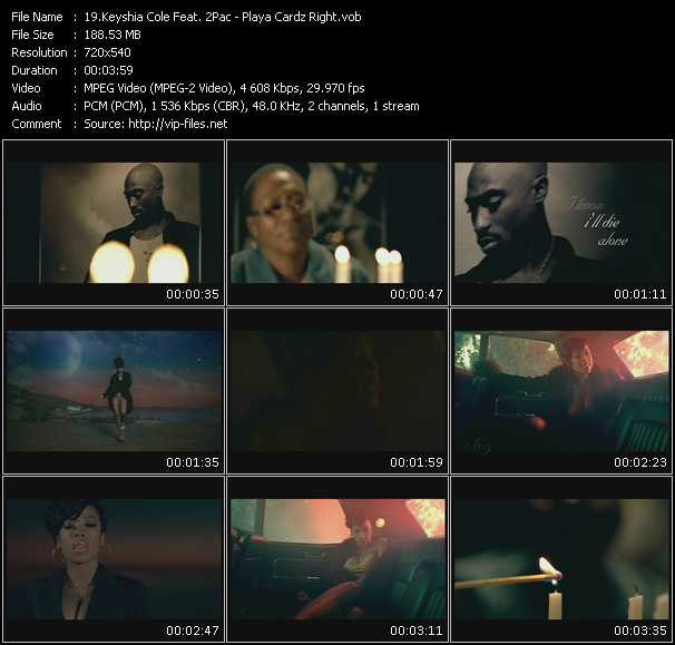 Keyshia Cole Feat. 2Pac (Tupac Shakur) video ”Playa Cardz Right” from dvd ”Urban Video January 2009”