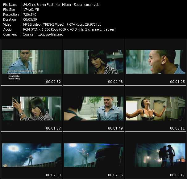 Chris Brown Feat. Keri Hilson video ”Superhuman” from dvd ”Urban Video January 2009”