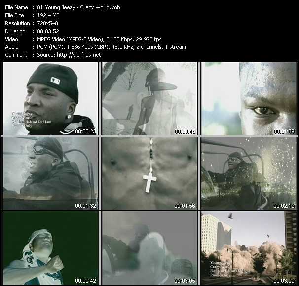 Young Jeezy video ”Crazy World” from dvd ”Urban Video February 2009”