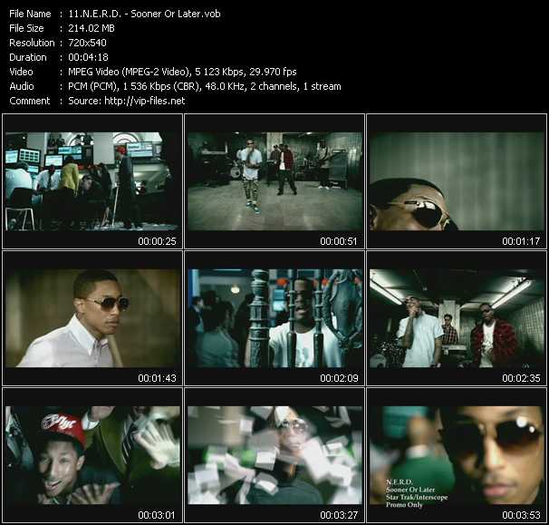 N.E.R.D. video ”Sooner Or Later” from dvd ”Urban Video February 2009”