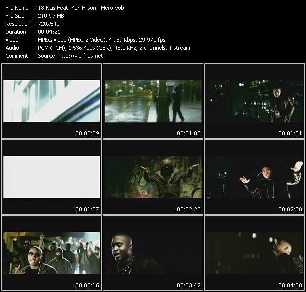 Nas Feat. Keri Hilson video ”Hero” from dvd ”Urban Video October 2008”