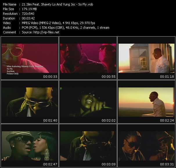 Slim Feat. Shawty Lo And Yung Joc video ”So Fly” from dvd ”Urban Video October 2008”