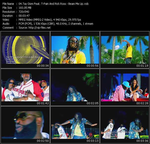 Tay Dizm Feat. T-Pain And Rick Ross video ”Beam Me Up” from dvd ”Urban Video November 2008”