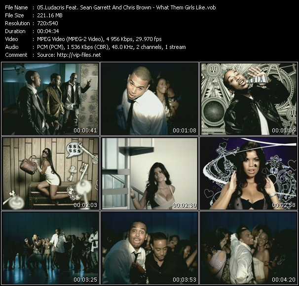 Ludacris Feat. Sean Garrett And Chris Brown video ”What Them Girls Like” from dvd ”Urban Video November 2008”