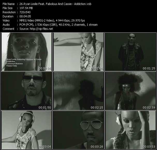 Ryan Leslie Feat. Fabolous And Cassie video ”Addiction” from dvd ”Urban Video November 2008”
