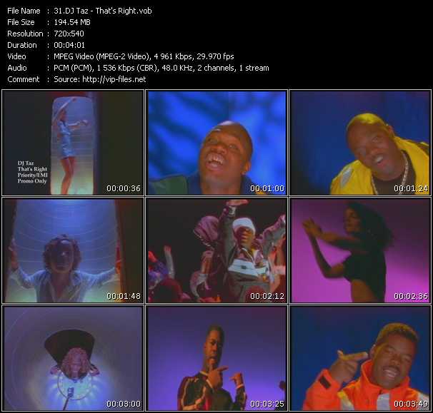 Dj Taz video ”That's Right” from dvd ”Urban Video November 2008”