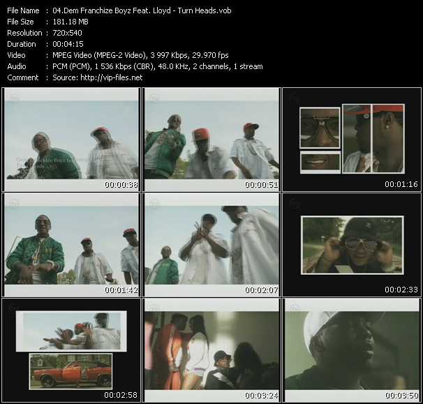 Dem Franchize Boyz Feat. Lloyd video ”Turn Heads” from dvd ”Urban Video December 2008”