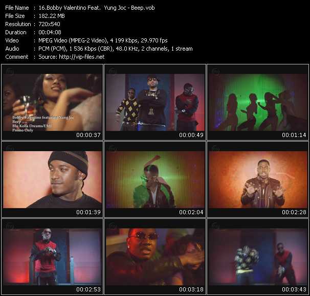Bobby Valentino (Bobby V) Feat. Yung Joc video ”Beep” from dvd ”Urban Video December 2008”