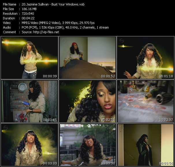 Jazmine Sullivan video ”Bust Your Windows” from dvd ”Urban Video December 2008”