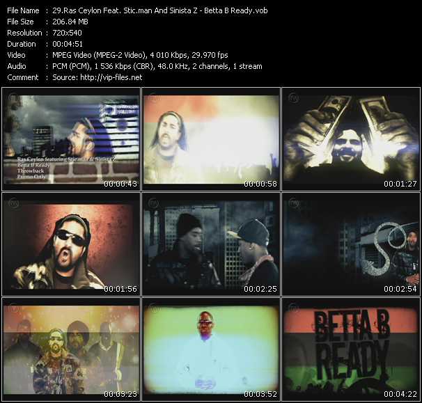 Ras Ceylon Feat. Stic.Man And Sinista Z video ”Betta B Ready” from dvd ”Urban Video December 2008”