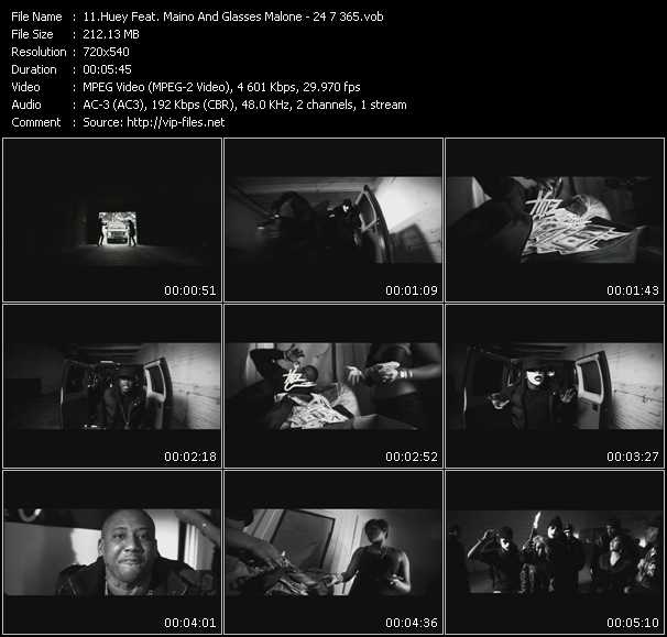 Huey Feat. Maino And Glasses Malone video ”24 7 365” from dvd ”Rock America Urban January 2009”