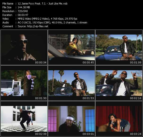 Jamie Foxx Feat. T.I. video ”Just Like Me” from dvd ”Rock America Urban January 2009”