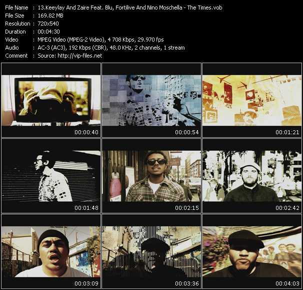 Keelay And Zaire Feat. Blu, Fortilive, And Nino Moschella video ”The Times” from dvd ”Rock America Urban January 2009”