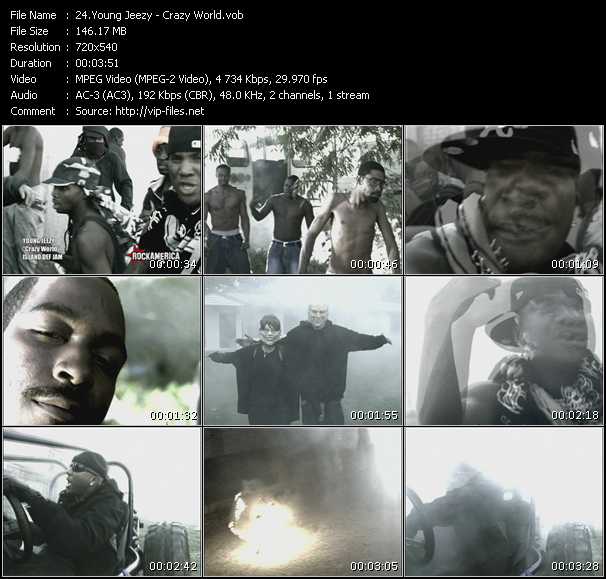 Young Jeezy video ”Crazy World” from dvd ”Rock America Urban January 2009”