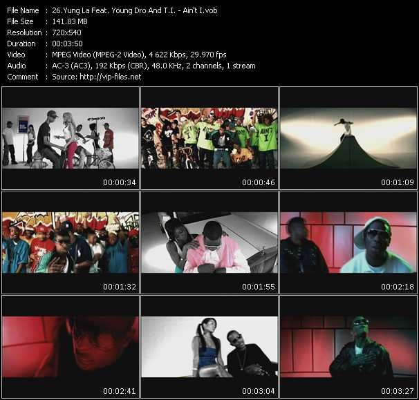 Yung La Feat. Young Dro And T.I. video ”Ain't I” from dvd ”Rock America Urban January 2009”