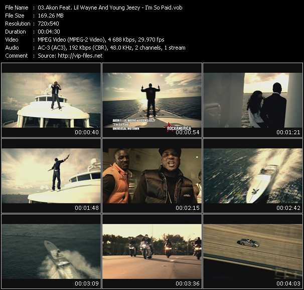 Akon Feat. Lil' Wayne And Young Jeezy video ”I'm So Paid” from dvd ”Rock America Urban December 2008”