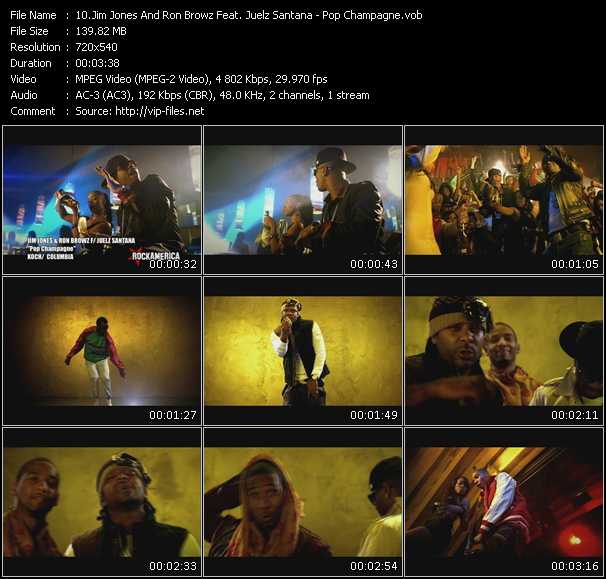 Jim Jones And Ron Browz Feat. Juelz Santana video ”Pop Champagne” from dvd ”Rock America Urban December 2008”
