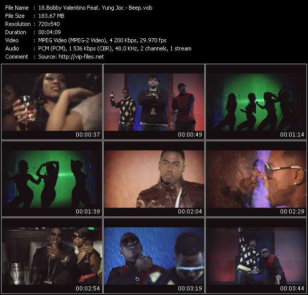 Bobby Valentino (Bobby V) Feat. Yung Joc video ”Beep” from dvd ”Screenplay VJ-Pro Hits Vision December 2008”