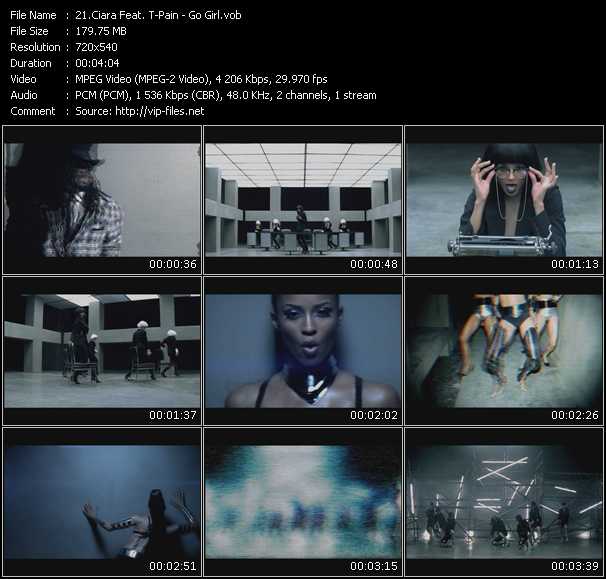 Ciara Feat. T-Pain video ”Go Girl” from dvd ”Screenplay VJ-Pro Hits Vision December 2008”