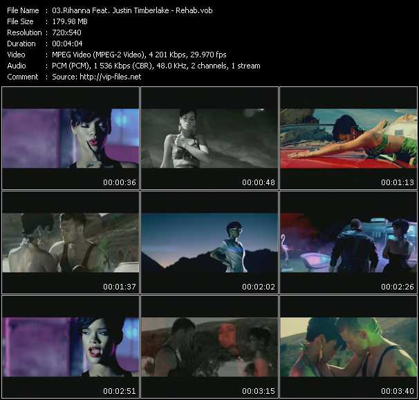 Rihanna Feat. Justin Timberlake video ”Rehab” from dvd ”Screenplay VJ-Pro Hits Vision February 2009”