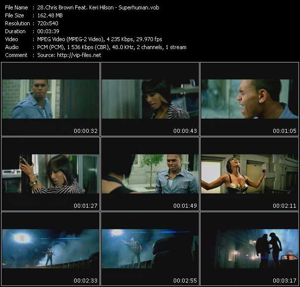 Chris Brown Feat. Keri Hilson video ”Superhuman” from dvd ”Screenplay VJ-Pro Hits Vision February 2009”