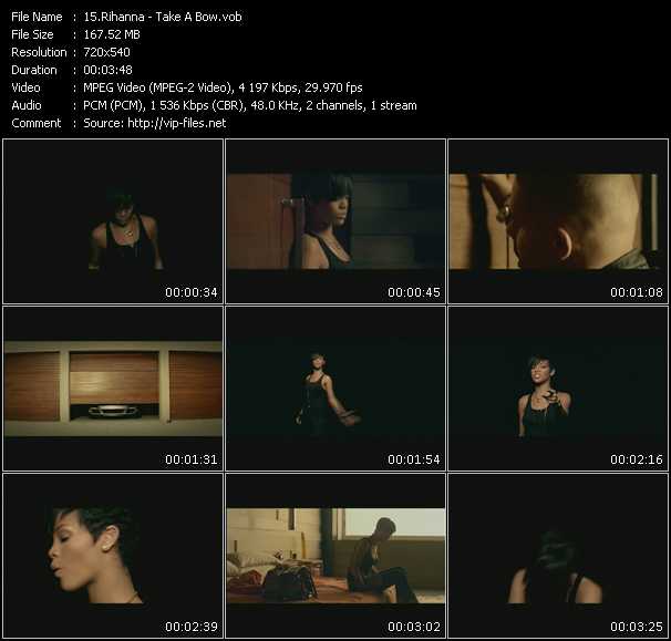 Rihanna video ”Take A Bow” from dvd ”Screenplay VJ-Pro Hits Vision June 2008”