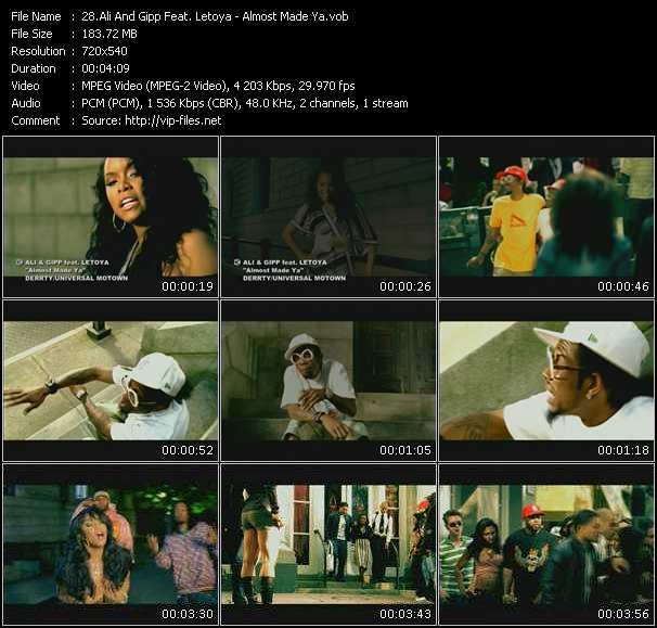 Ali And Gipp Feat. Letoya video ”Almost Made Ya” from dvd ”Screenplay VJ-Pro Hits Vision July 2007”