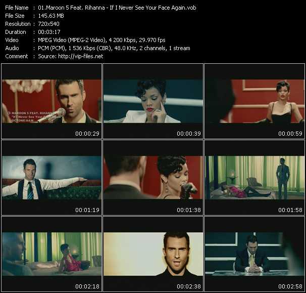 Maroon 5 Feat. Rihanna video ”If I Never See Your Face Again” from dvd ”Screenplay VJ-Pro Hits Vision July 2008”