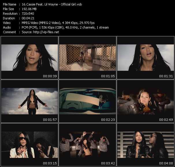 Cassie Feat. Lil' Wayne video ”Official Girl” from dvd ”Screenplay VJ-Pro Hits Vision October 2008”