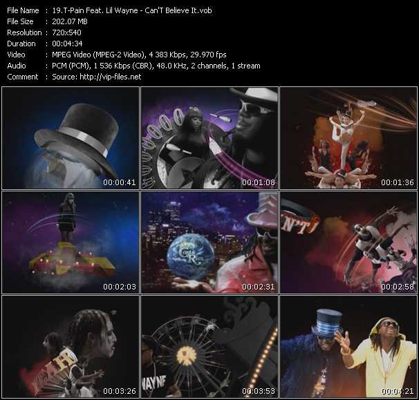 T-Pain Feat. Lil' Wayne video ”Can't Believe It” from dvd ”Screenplay VJ-Pro Hits Vision October 2008”