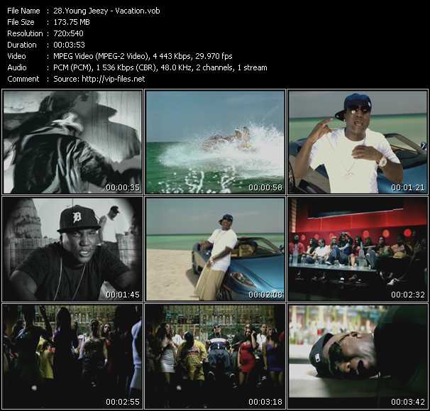 Young Jeezy video ”Vacation” from dvd ”Screenplay VJ-Pro Hits Vision November 2008”