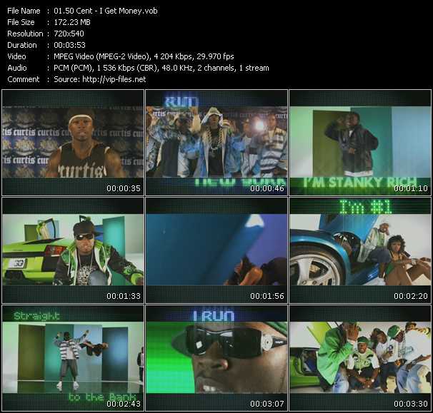 50 Cent video ”I Get Money” from dvd ”Screenplay VJ-Pro Urban Vision October 2007”