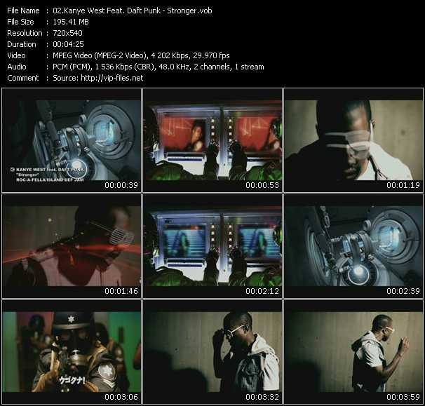 Kanye West Feat. Daft Punk video ”Stronger” from dvd ”Screenplay VJ-Pro Urban Vision October 2007”