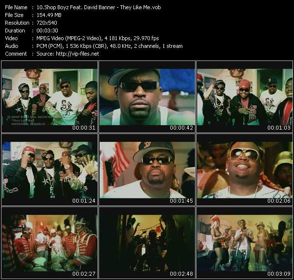 Shop Boyz Feat. David Banner video ”They Like Me” from dvd ”Screenplay VJ-Pro Urban Vision October 2007”