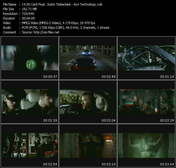 50 Cent Feat. Justin Timberlake video ”Ayo Technology” from dvd ”Screenplay VJ-Pro Urban Vision October 2007”