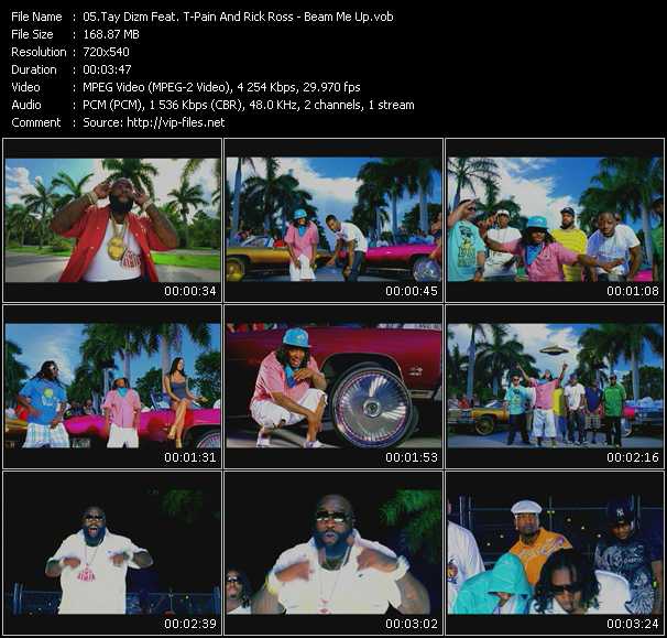 Tay Dizm Feat. T-Pain And Rick Ross video ”Beam Me Up” from dvd ”Screenplay VJ-Pro Urban Vision December 2008”