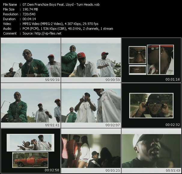 Dem Franchize Boyz Feat. Lloyd video ”Turn Heads” from dvd ”Screenplay VJ-Pro Urban Vision January 2009”