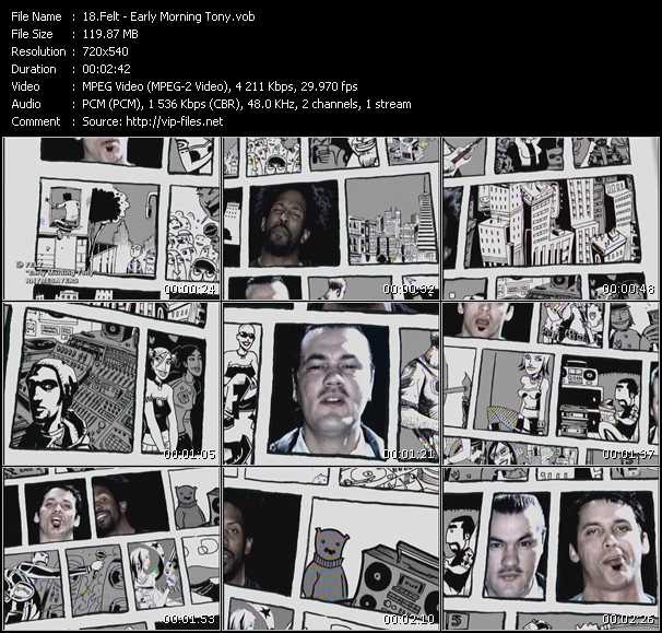 Felt video ”Early Morning Tony” from dvd ”Screenplay VJ-Pro Urban Vision January 2009”