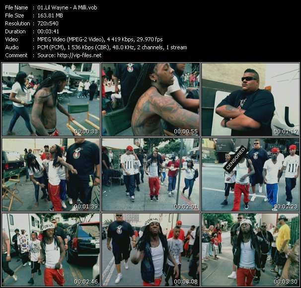 Lil' Wayne video ”A Milli” from dvd ”Screenplay VJ-Pro Urban Vision September 2008”