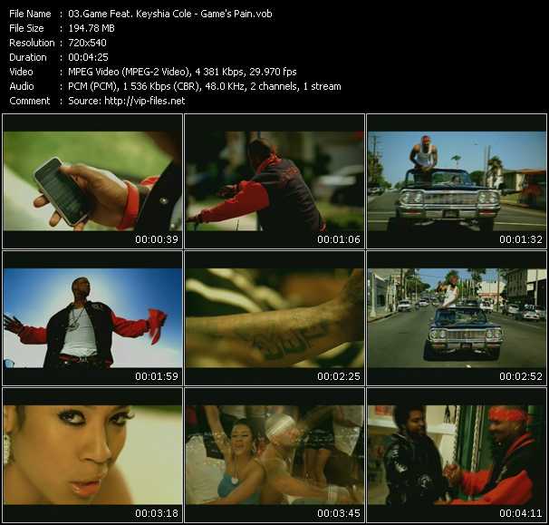 Game Feat. Keyshia Cole video ”Game's Pain” from dvd ”Screenplay VJ-Pro Urban Vision September 2008”