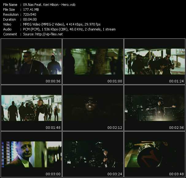 Nas Feat. Keri Hilson video ”Hero” from dvd ”Screenplay VJ-Pro Urban Vision September 2008”